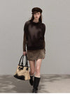 brown mood vest & tops & skirt SI1221