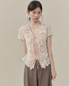 pink baby ribbon tops SI1195