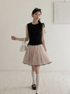 dot pink mood skirt SI1142