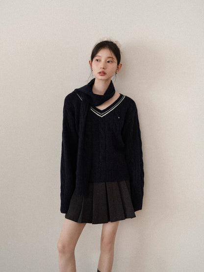 muffler v cut Knit SI1050