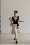 brown point tops & skirt SI1198