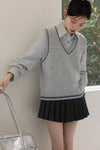 【pre oder】stripe mood shirt & vest SI1203