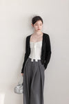dot point cami ＋black cardigan set SI1104
