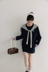 【pre oder】navy mood casual tops & skirt SI1202