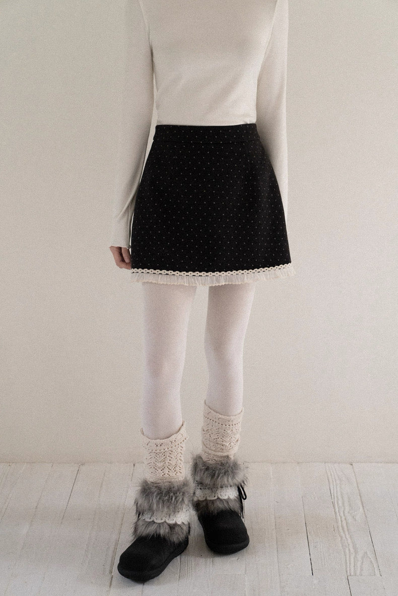 dot frill skirt SI1027