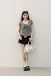 boarder gray ribbon tops SI1200