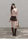 girly like cardigan & camisole &skirt SI1225