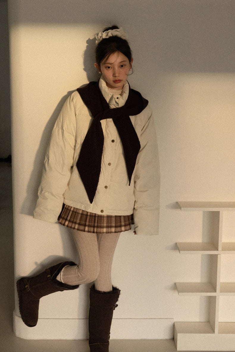 brown foodie ivory jacket SI1056