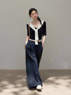 sailor mood navy tops SI1176