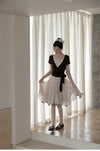 brown point tops & skirt SI1198