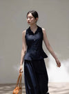 navy stylish tops & pants SI1187