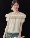 frill mood off shoulder tops SI1196