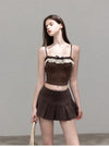 girly like cardigan & camisole &skirt SI1225