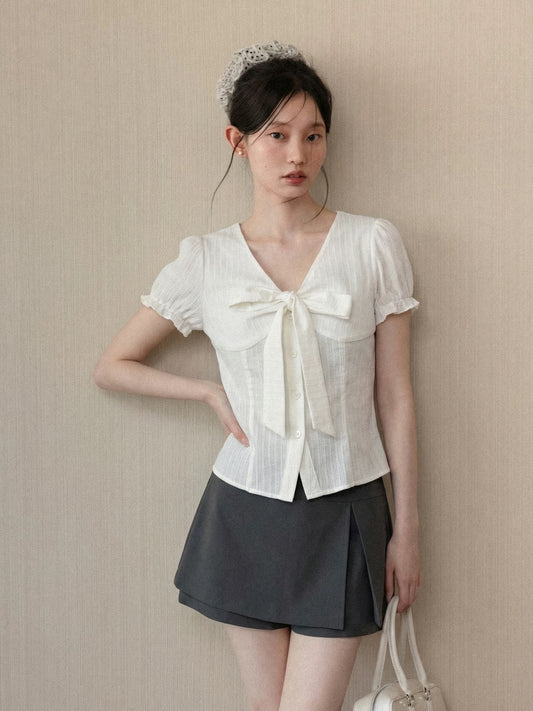 simple gray pleats skirt SI1130