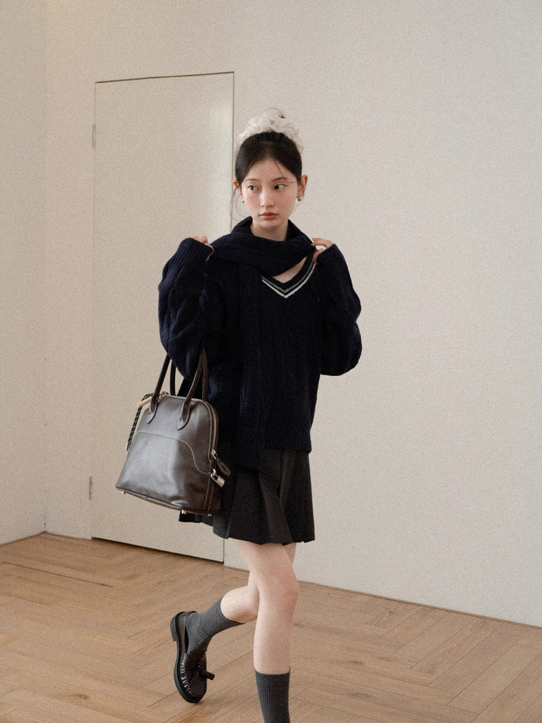 muffler v cut Knit SI1050