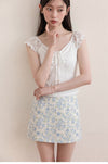lace shoulder point tops SI1153