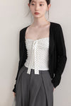 dot point cami ＋black cardigan set SI1104