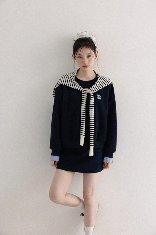 【pre oder】navy mood casual tops & skirt SI1202