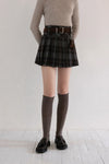 check pleats line skirt SI1032