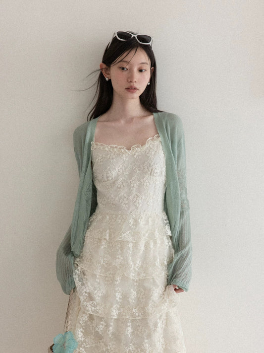 lace frill luxury one-piece SI1173