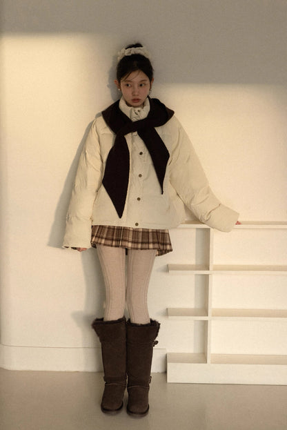 brown foodie ivory jacket SI1056