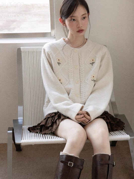 flower point Knit tops SI1043