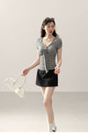 boarder gray ribbon tops SI1200