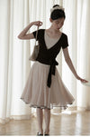 brown point tops & skirt SI1198