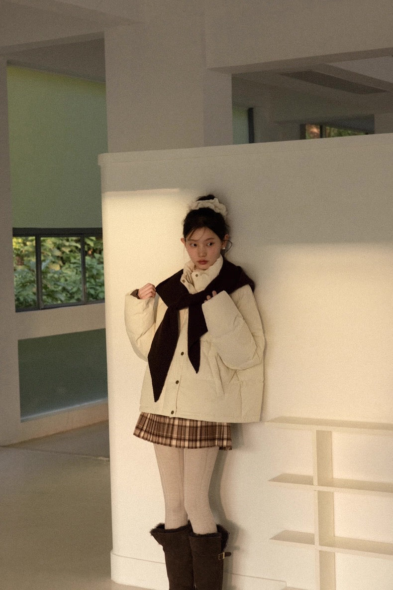 brown foodie ivory jacket SI1056