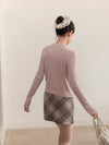 pink point Knit tops SI1090