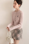 pink point Knit tops SI1090