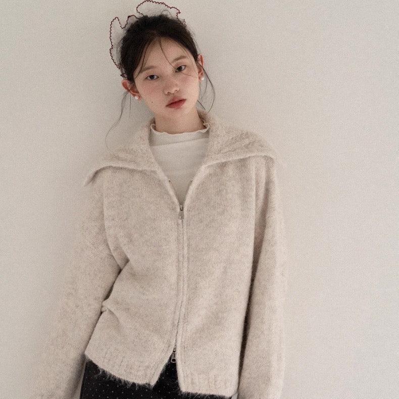 big curler zip Knit SI1026