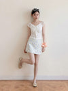 lace shoulder point tops SI1153