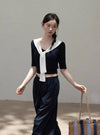 sailor mood navy tops SI1176