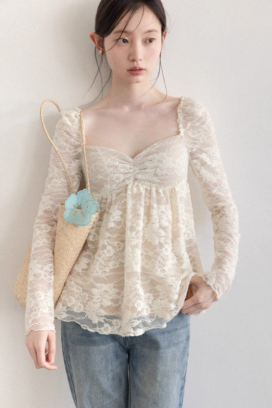 lace mood style tops SI1079