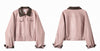 leather pink  jacket SI1220