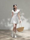 white girly mood one-piece SI1171