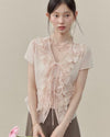pink baby ribbon tops SI1195