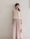 one shoulder frill tops SI1166