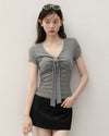 boarder gray ribbon tops SI1200