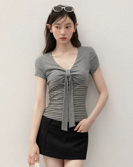boarder gray ribbon tops SI1200