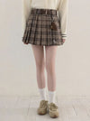check brown mood skirt SI1081